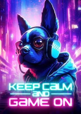 Dog Gaming Keep Calm