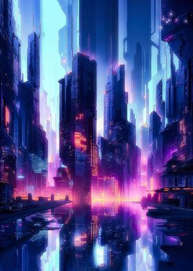 Future Neon Cityscape 7