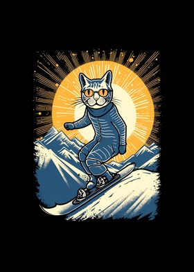 Cat Skier Skiing Ski