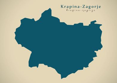 Krapina Zagorje county map