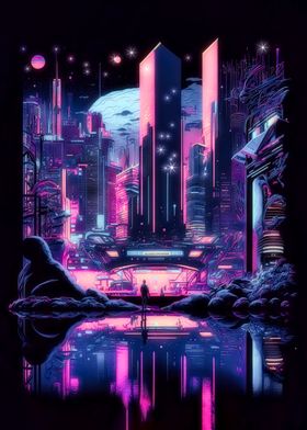 Future Neon Cityscapes 8