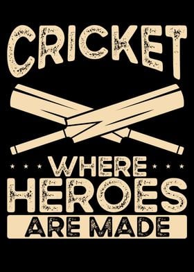 Cricket where heroes are m