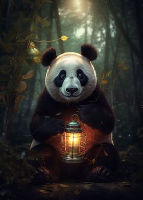 Magical Panda Glowing Lamp