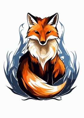 Fox Head Logo mascot  