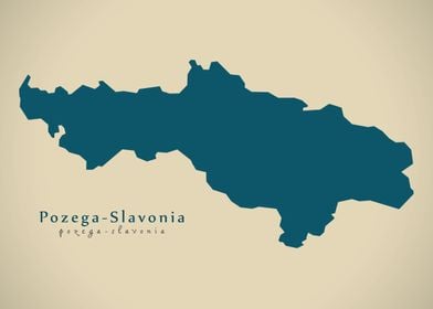 Pozega Slavonia county map