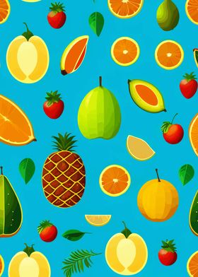 Tropical Fruits Pattern