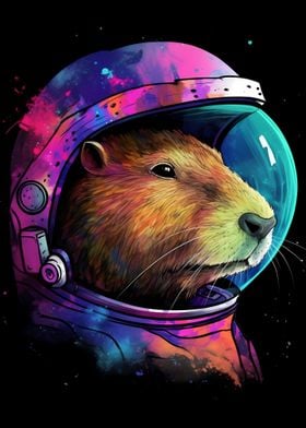 Capybara Astronaut Galaxy