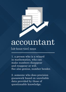 Definition of an Accountant Quote Poster Print Accounting 