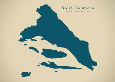 Split Dalmatia county map