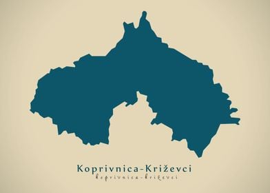 Koprivnica Krizevci map