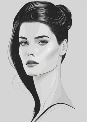 Minimal Sketch of a Woman