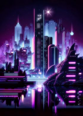 Future Neon Cityscape 12