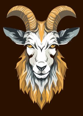 Goat Head Logo mascot 