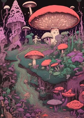 Psychedelic Mushroom Art