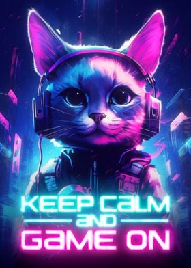 Cat Gaming Keep Calm