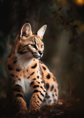 Graceful serval