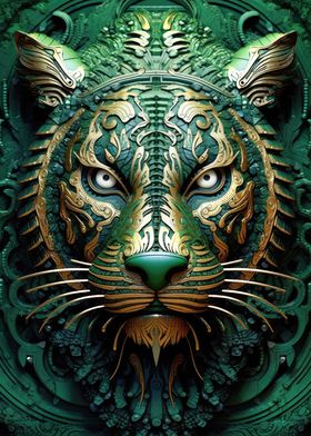 Green Futurist Tiger 2