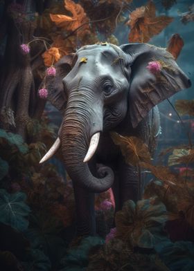 Floral Magical Elephant