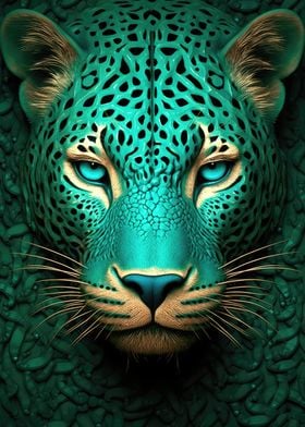 Green Futurist Leopard