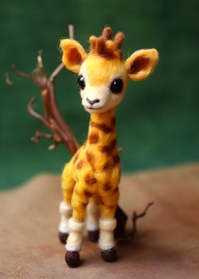 Cute African Baby Giraffe 