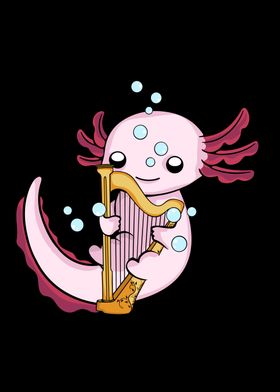 Harp Player Gift Axolotl