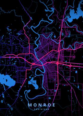 Monroe Louisiana Map