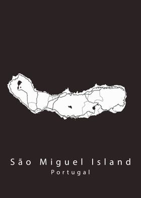 Sao Miguel Island Map