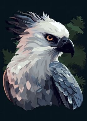 Vector Harpy Eagle