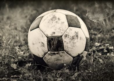 Soccer ball in grass