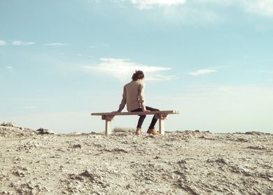 Man looking at the sky