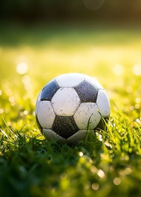 Soccer ball in grass