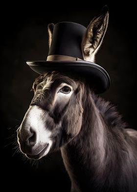 Donkey with top Hat