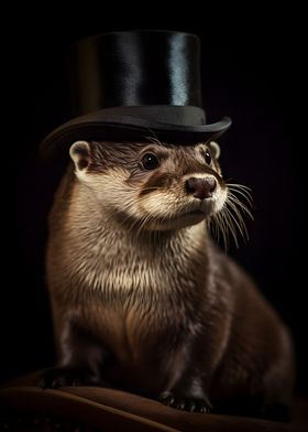 Otter with top Hat