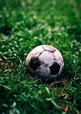 Soccer ball in grass