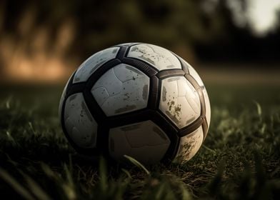 Soccer ball in grass