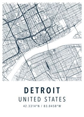 DETROIT SIMPLE MAP