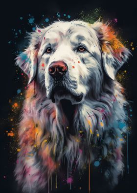 Great Pyrenees painting