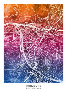 Wurzburg Germany Map