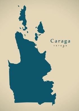 Caraga region map