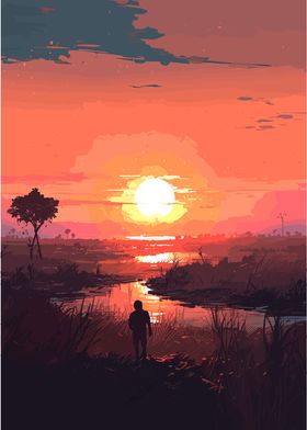 Sunset landscape