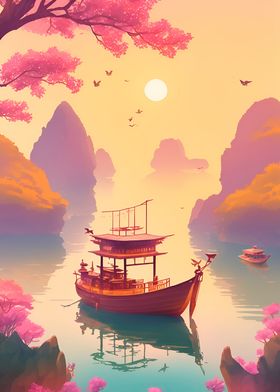 Asian Sunset Serenade