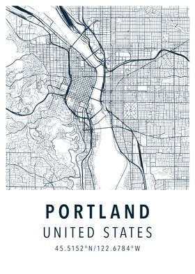 portland simple map