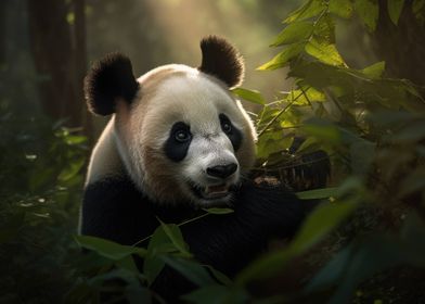 Panda Feed Portrait