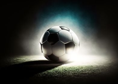 Soccer ball in grass