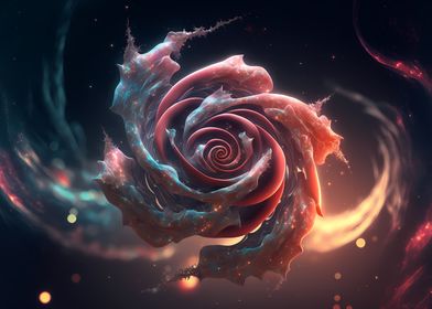 Magical cosmic rose
