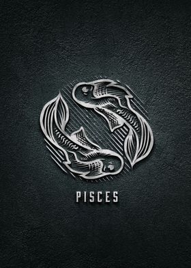 3d Pisces Zodiac Symbol