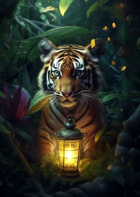 Fantasy Lamp Tiger Cub