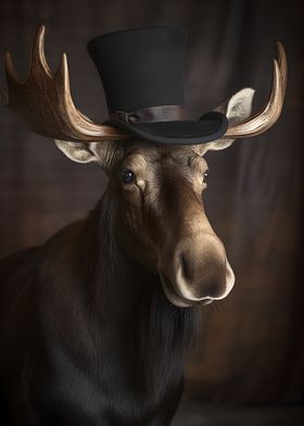Moose with top Hat