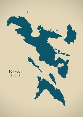 Bicol region map