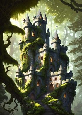 Forest fantasy castle